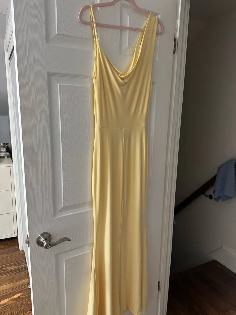 CLUBLLondon Armelia Lemon Cowl Neck Maxi Dress with Scarf Detail - Picture 3 of 4